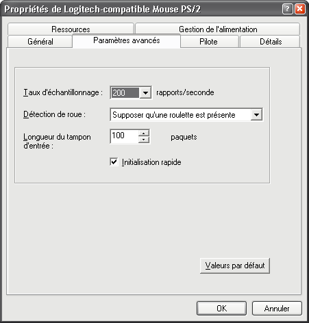 Modifier la vitesse de scruptation du PS2