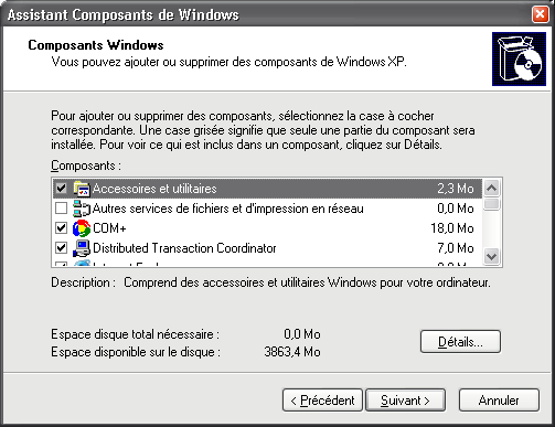 Acc&eacute;der &agrave; davantage de composants