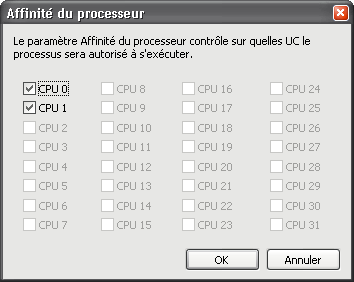 Associer un processeur &agrave; un processus