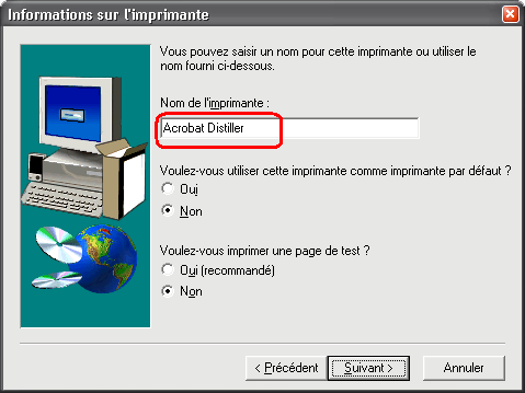 Informations sur l&acute;imprimante