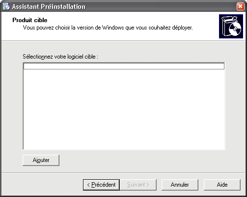 Version de WIndows &agrave; installer